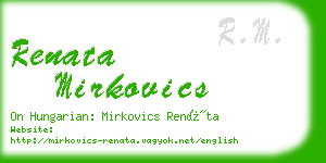 renata mirkovics business card